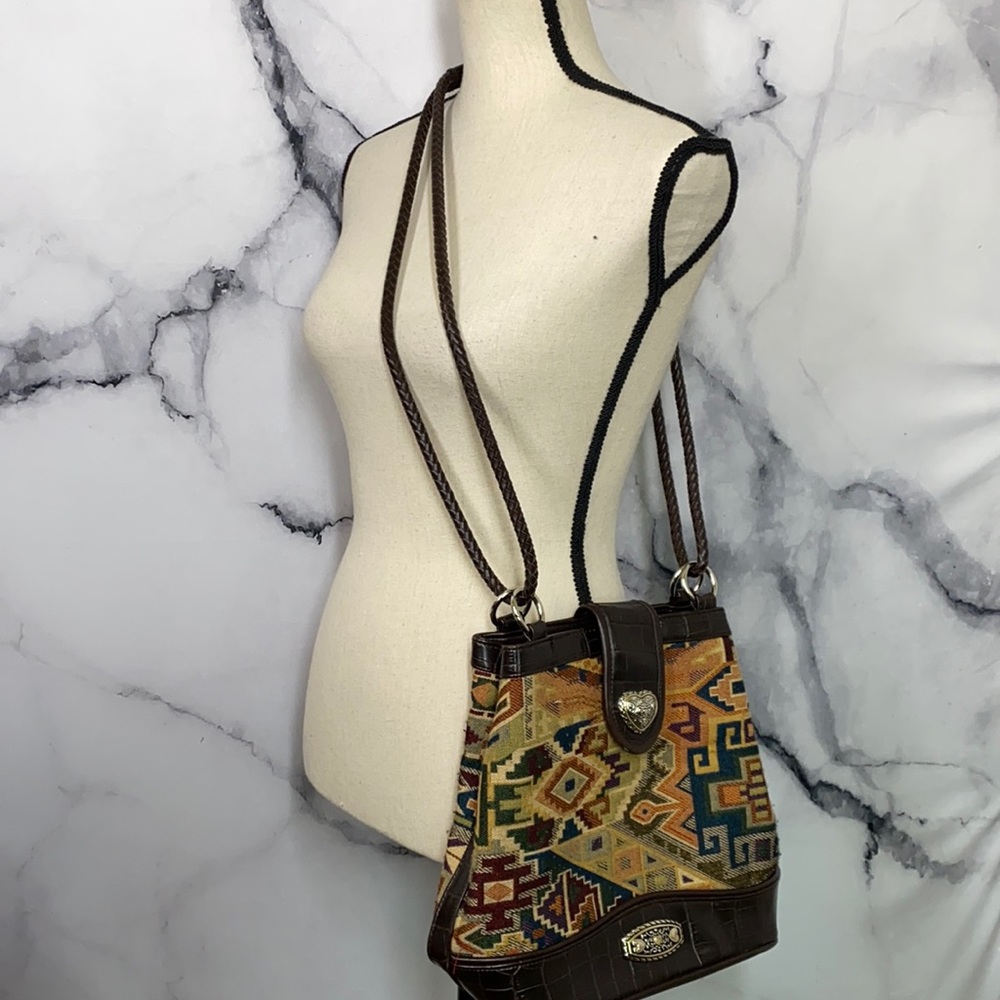 [SOLD] Vintage 1980s Purse - Bohemian Shoulder Bag - Brown